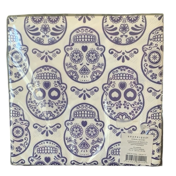 Sugar Skull Napkins NWT - Picture 2 of 4